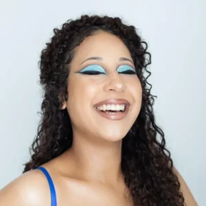Colourful Lifestyle Makeup with Blue Shadow by Gen Waring