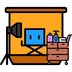 Makeup Equipment Rentals - Waring Makeup Ottawa Icon representing equipment rentals for makeup services, including seating, lighting, and workspace, available in Ottawa by Waring Makeup.